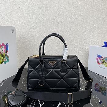 PRADA | System Nappa Patchwork Tote Black Bag - 1BA863 - 28×20×12cm