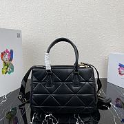 PRADA | System Nappa Patchwork Tote Black Bag - 1BA863 - 28×20×12cm - 4