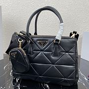 PRADA | System Nappa Patchwork Tote Black Bag - 1BA863 - 28×20×12cm - 3