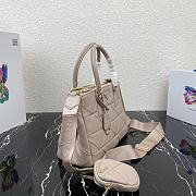 PRADA | System Nappa Patchwork Tote Beige Bag - 1BA863 - 28×20×12cm - 2