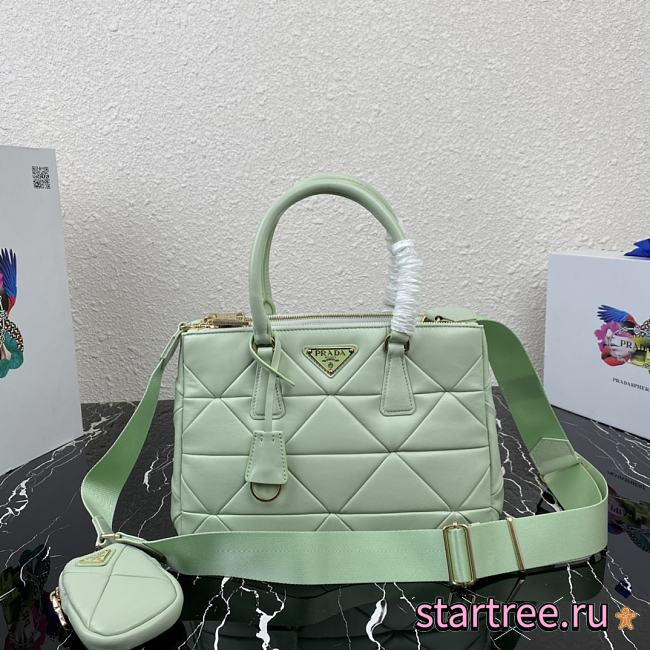 PRADA | System Nappa Patchwork Tote Mint Bag - 1BA863 - 28×20×12cm - 1