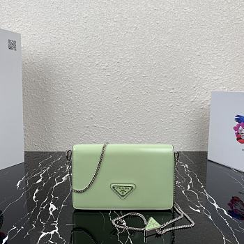 PRADA | Mint Brushed leather shoulder bag - 1BD307 - 19x10.5x3.5cm