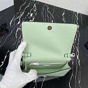 PRADA | Mint Brushed leather shoulder bag - 1BD307 - 19x10.5x3.5cm - 5