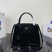 PRADA | Black Brushed leather handbag - 1BA321 - 31x23x14cm - 1