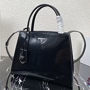 PRADA | Black Brushed leather handbag - 1BA321 - 31x23x14cm - 5
