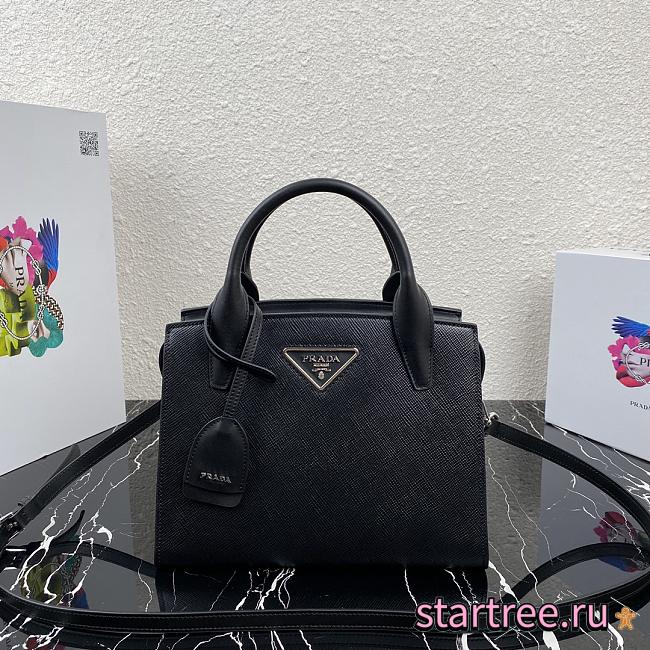 PRADA | Medium Black Saffiano leather bag - 1BA297 - 26x20x13.5cm - 1