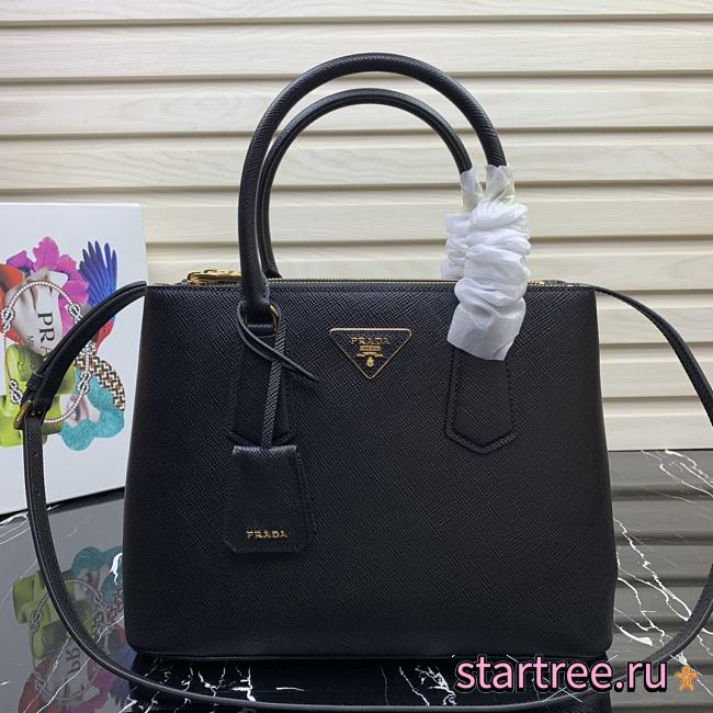 PRADA | Black Medium Galleria Saffiano leather bag - 1BA232 - 31×22.5×13.5cm - 1