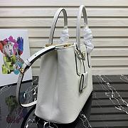 PRADA | White Medium Galleria Saffiano leather bag - 1BA232 - 31×22.5×13.5cm - 5