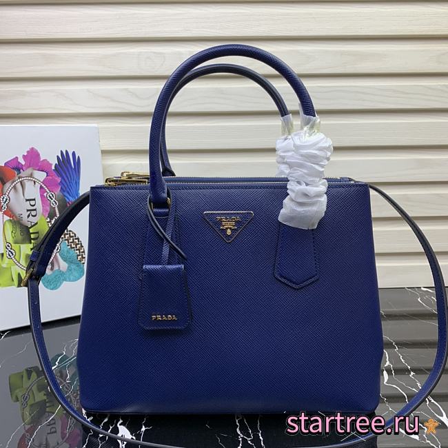 PRADA | Blue Medium Galleria Saffiano leather bag - 1BA232 - 31×22.5×13.5cm - 1