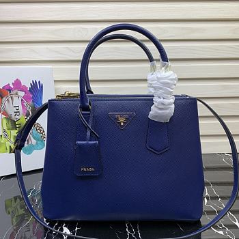 PRADA | Blue Medium Galleria Saffiano leather bag - 1BA232 - 31×22.5×13.5cm