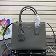 PRADA | Grey Medium Galleria Saffiano leather bag - 1BA232 - 31×22.5×13.5cm - 1