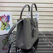 PRADA | Grey Medium Galleria Saffiano leather bag - 1BA232 - 31×22.5×13.5cm - 6