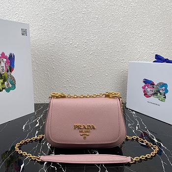 PRADA | Pink Saffiano leather shoulder bag - 1BD275 - 22x14x6.5cm