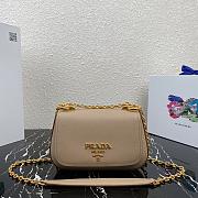 PRADA | Beige Saffiano leather shoulder bag - 1BD275 - 22x14x6.5cm - 1