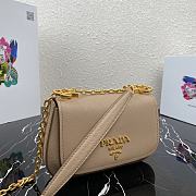 PRADA | Beige Saffiano leather shoulder bag - 1BD275 - 22x14x6.5cm - 4