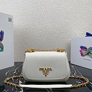 PRADA | White Saffiano leather shoulder bag - 1BD275 - 22x14x6.5cm - 1