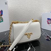 PRADA | White Saffiano leather shoulder bag - 1BD275 - 22x14x6.5cm - 4