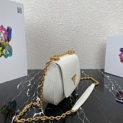 PRADA | White Saffiano leather shoulder bag - 1BD275 - 22x14x6.5cm - 3