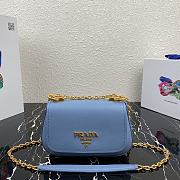 PRADA | Blue Saffiano leather shoulder bag - 1BD275 - 22x14x6.5cm - 1