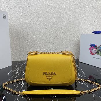 PRADA | Yellow Saffiano leather shoulder bag - 1BD275 - 22x14x6.5cm