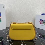 PRADA | Yellow Saffiano leather shoulder bag - 1BD275 - 22x14x6.5cm - 6