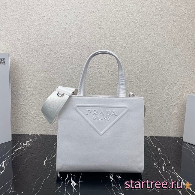 PRADA | White Drill tote bag - 1BG382 - 26x23.5x9cm - 1