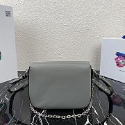 PRADA | Grey Nylon and leather shoulder bag - 1BD263 - 21x16x6.5cm - 6