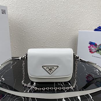 PRADA | White Nylon and leather shoulder bag - 1BD263 - 21x16x6.5cm