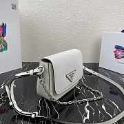 PRADA | White Nylon and leather shoulder bag - 1BD263 - 21x16x6.5cm - 4