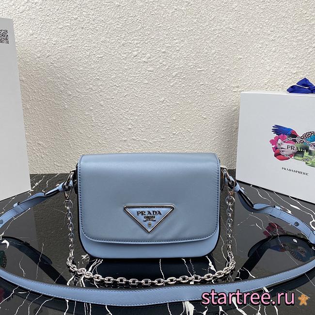 PRADA | Blue Nylon and leather shoulder bag - 1BD263 - 21x16x6.5cm - 1
