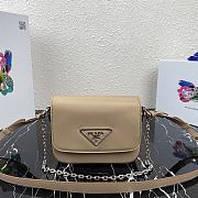 PRADA | Beige Nylon and leather shoulder bag - 1BD263 - 21x16x6.5cm - 1