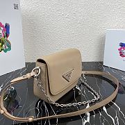 PRADA | Beige Nylon and leather shoulder bag - 1BD263 - 21x16x6.5cm - 5