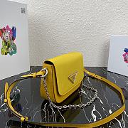 PRADA | Yellow Nylon and leather shoulder bag - 1BD263 - 21x16x6.5cm - 5