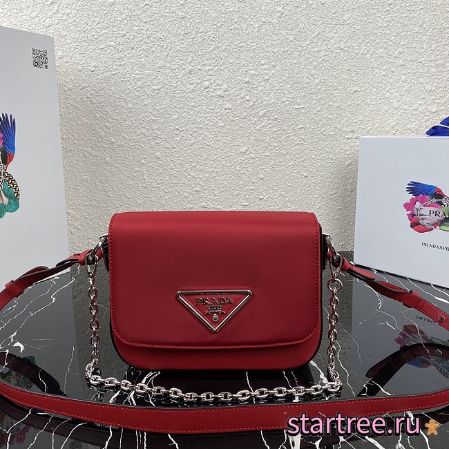 PRADA | Red Nylon and leather shoulder bag - 1BD263 - 21x16x6.5cm - 1