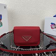 PRADA | Red Nylon and leather shoulder bag - 1BD263 - 21x16x6.5cm - 1