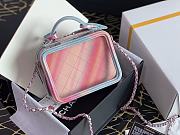 CHANEL | Vanity Case Small Filigree Silver Hardware Pink PVC - 13x17x7cm - 6