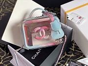 CHANEL | Vanity Case Small Filigree Silver Hardware Pink PVC - 13x17x7cm - 2