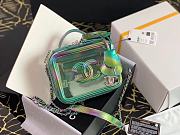 CHANEL | Vanity Case Small Filigree Silver Hardware Green PVC - 13x17x7cm - 1