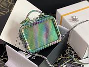 CHANEL | Vanity Case Small Filigree Silver Hardware Green PVC - 13x17x7cm - 3