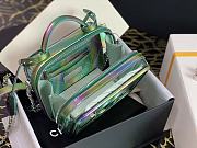 CHANEL | Vanity Case Small Filigree Silver Hardware Green PVC - 13x17x7cm - 2