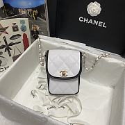 CHANEL | Mini White Messenger Bag - AS2540 - 17×13×6cm - 4