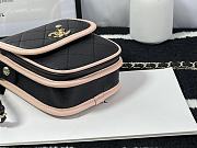 CHANEL | Mini Black/Pink Messenger Bag - AS2540 - 18x10.5x5cm - 2