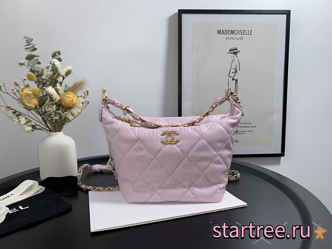 CHANEL | Pink Hobo Bag - AS2480 - 15x12.5x18cm - 1