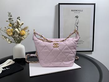 CHANEL | Pink Hobo Bag - AS2480 - 15x12.5x18cm