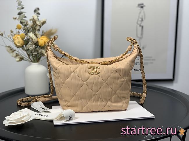 CHANEL | Beige Hobo Bag - AS2480 - 15x12.5x18cm - 1