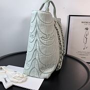 CHANEL | Shopping Denim Bag Mint - AS2366 - 38cm - 4