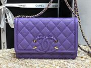 CHANEL | CC Filigree WOC Purple - A84451 - 19.5x12x3.5cm - 5