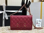 CHANEL | CC Filigree WOC Dark Red - A84451 - 19.5x12x3.5cm - 1