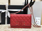 CHANEL | CC Filigree WOC Red - A84451 - 19.5x12x3.5cm - 1