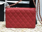 CHANEL | CC Filigree WOC Red - A84451 - 19.5x12x3.5cm - 6